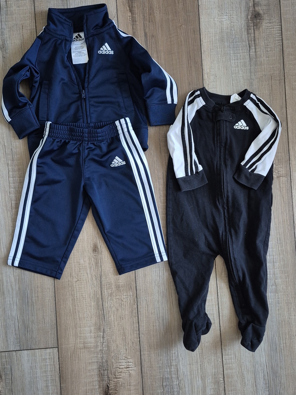 adidas Navy and White Kids Sport Tracksuit Size 3 to 6 Months